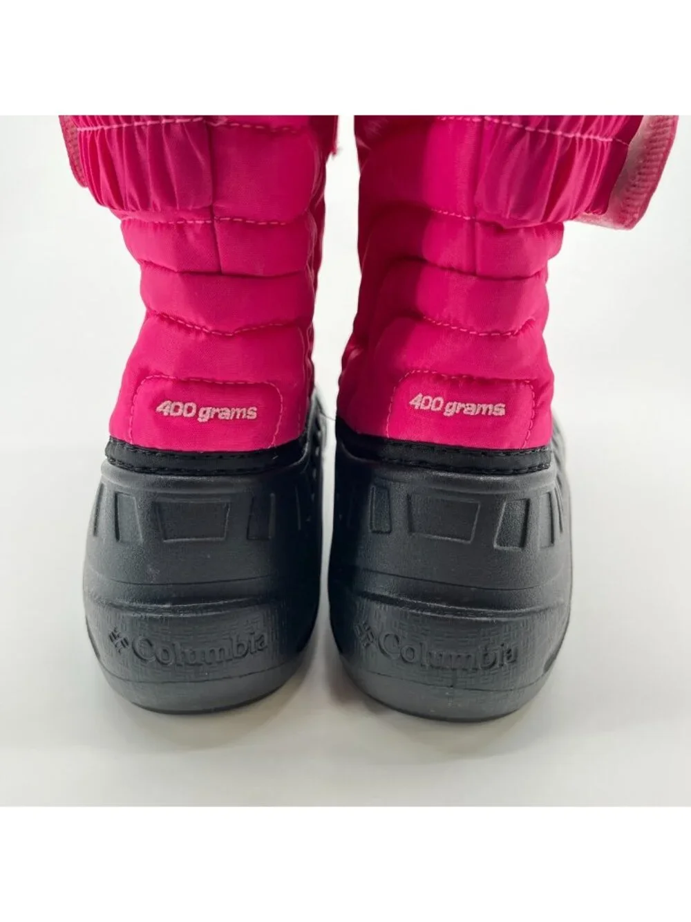 Columbia Powderbug Plus II Girls Size 7Y Pink Black Classic Outdoor Snow Boots